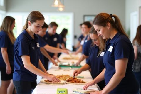 Photo of Aristo Decor staff helping with the cause event